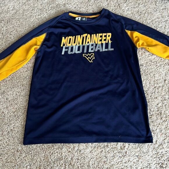2 West Virginia Mountaineers Shirts boys size 10/12 - Picture 2 of 5